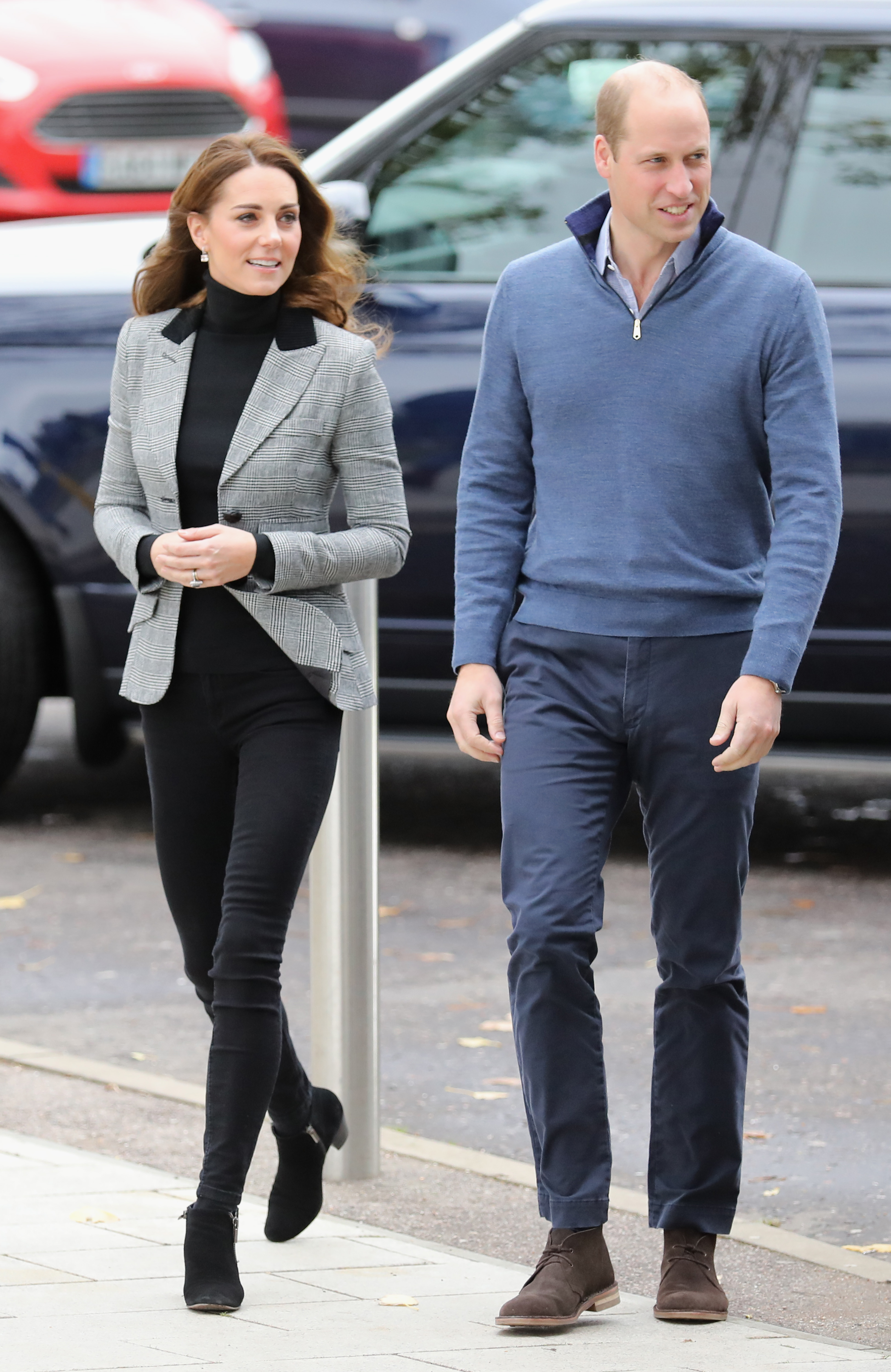 Prince William & Kate Middleton Step Out In Casual Wear At A Coach Core