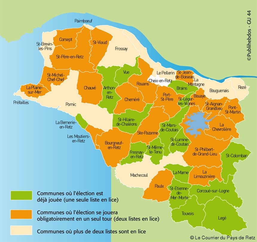 Pain Points De La Carte Pays De Retz Municipales 2014 dans un tiers des communes, les candidats sont déjà