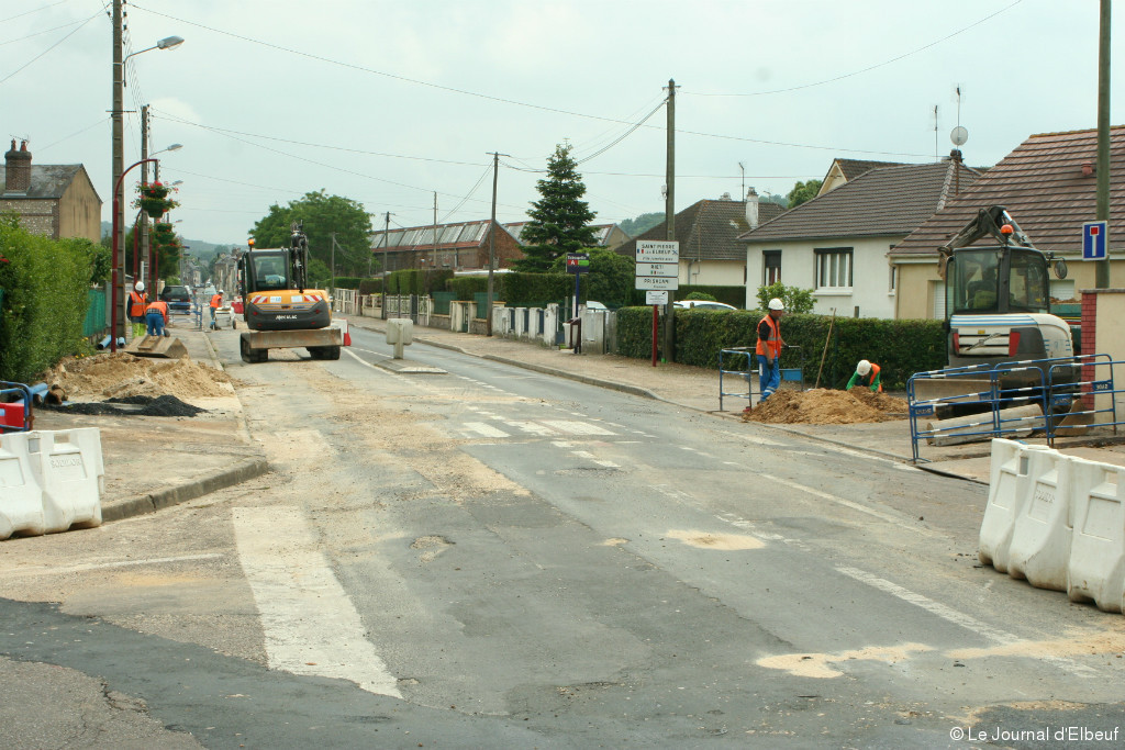 La route de Louviers bientôt totalement rendue à la circulation Le