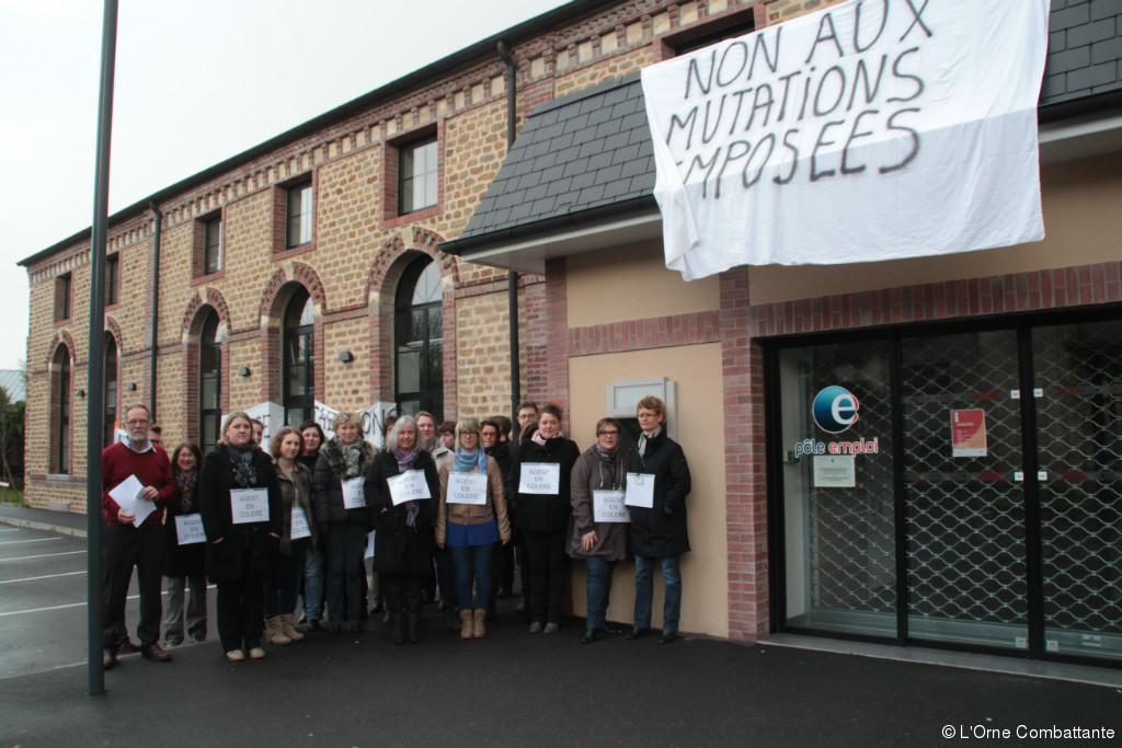 Grève au Pôle emploi de Flers L'Orne Combattante
