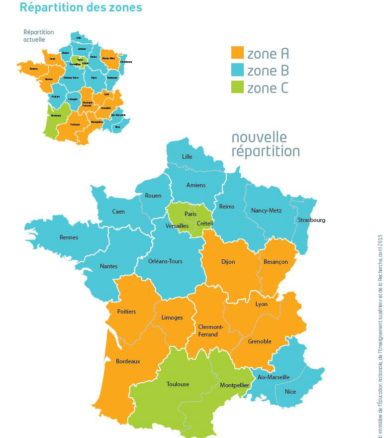[Vacances] Le nouveau calendrier scolaire Nantes, Rennes