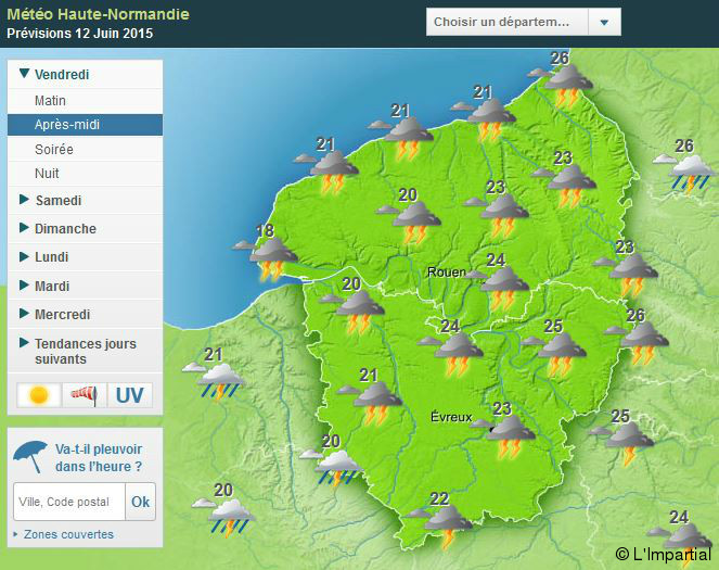 La météo du jour attention aux orages L'Impartial