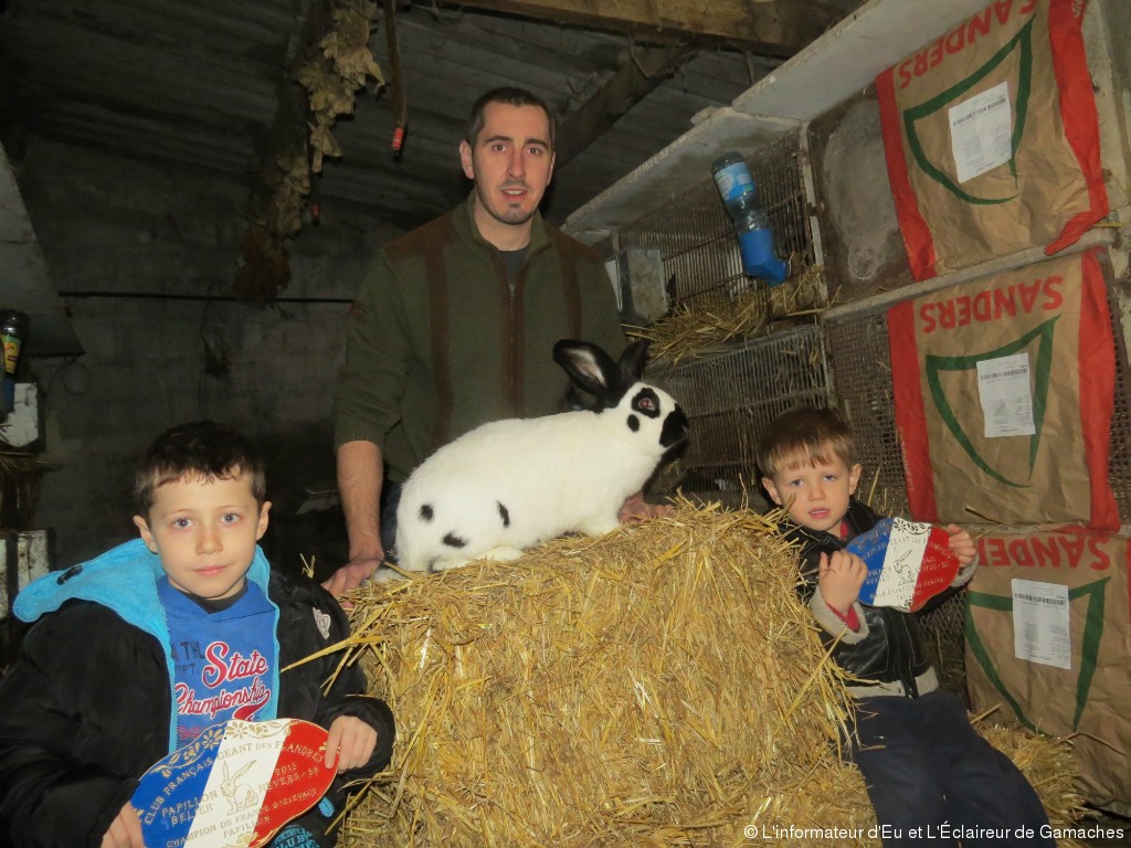 Yoann est champion de France d'élevage de lapin papillon