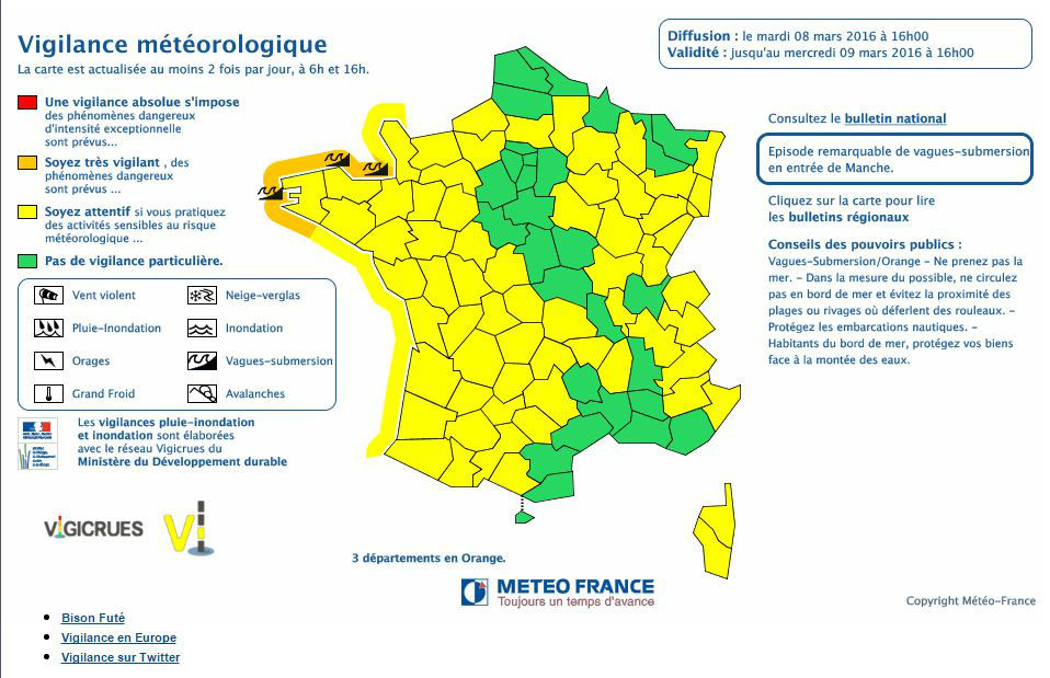 [METEO] La Normandie placée en vigilance aux vents violents L'Orne