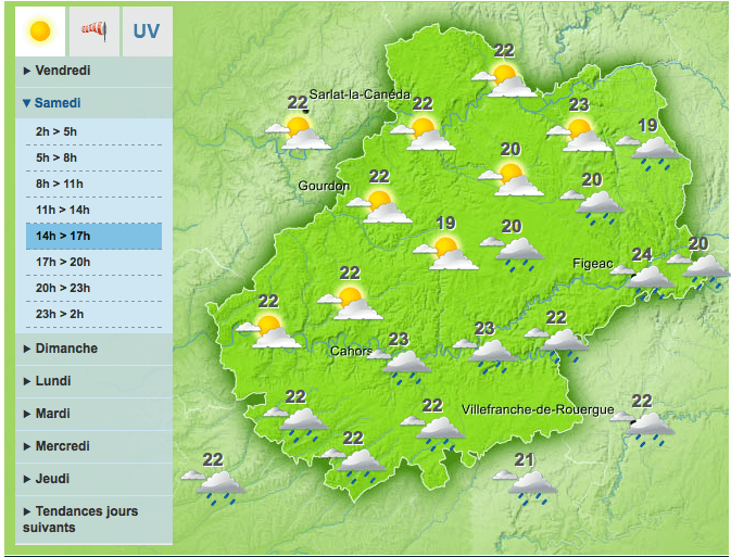 [Météo] Dernier weekend de juin avec quelques nuages dans le Lot
