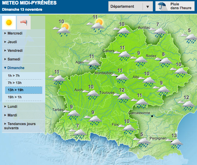 Météo. Un temps mitigé à Toulouse pour le weekend du 11Novembre