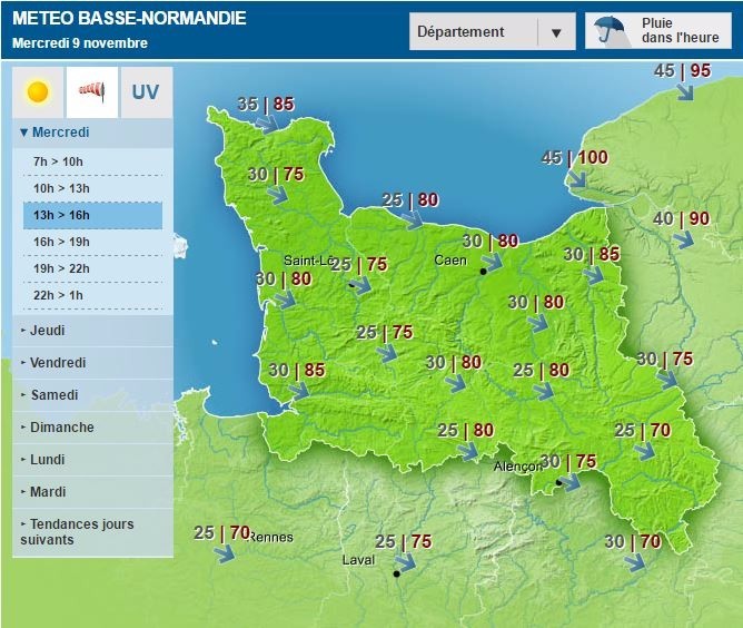 Pain Points [METEO] Des vents violents attendus en Normandie jusqu'à dimanche au