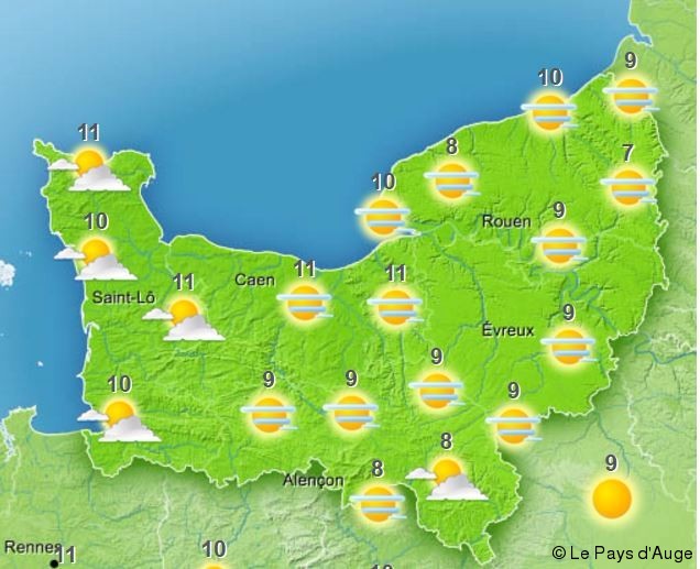 METEO. Le temps de ce vendredi 16 décembre à SablésurSarthe et sa