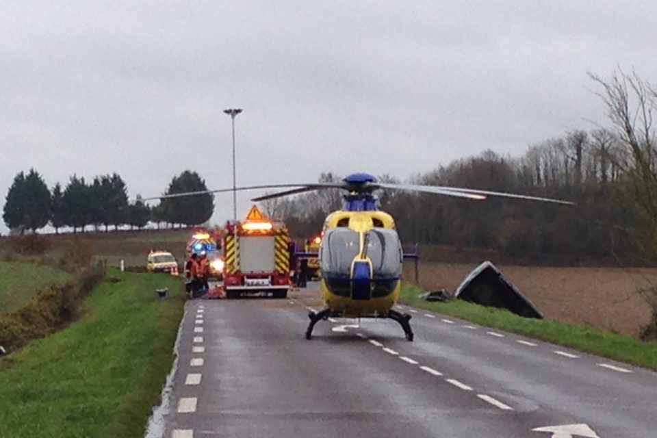Deux blessés graves, dont un adolescent, dans un accident