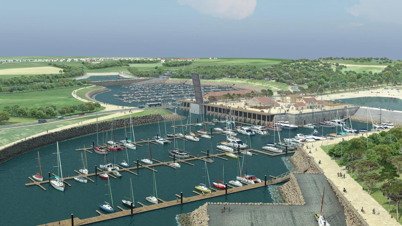 Port de plaisance de BrétignollessurMer le premier coup de pelle