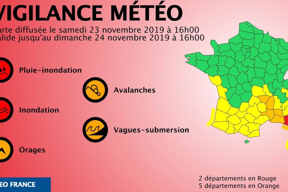 Carte De Météo Vigilance Météo la vigilance orange pluieinondations levée dans l'Hérault, pas