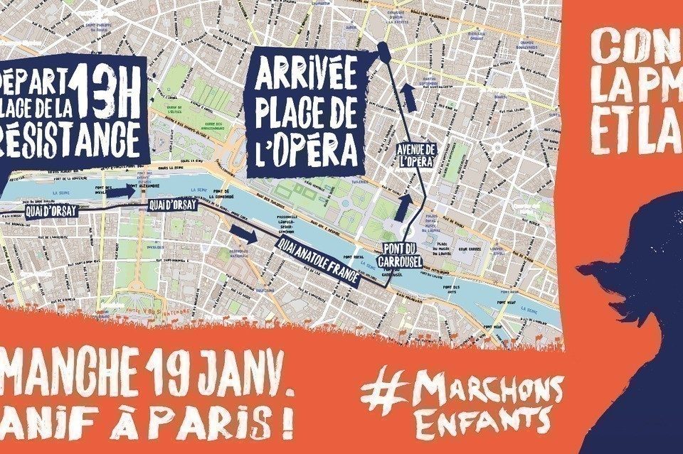 CARTE. Manifestation de la Manif pour tous contre la PMA à Paris