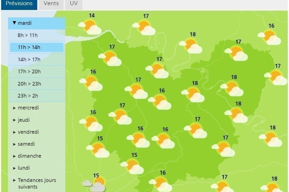 La météo du mardi 9 juin à PontAudemer L'Éveil de PontAudemer