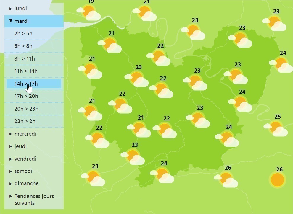 La météo de ce mardi 28 juillet à PontAudemer L'Éveil de PontAudemer