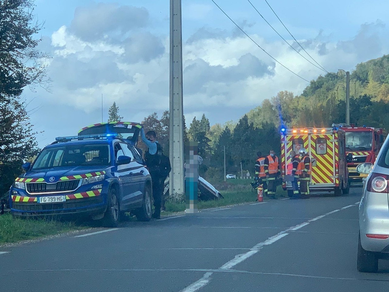 Gironde. Accident entre trois véhicules, sur la D10 entre