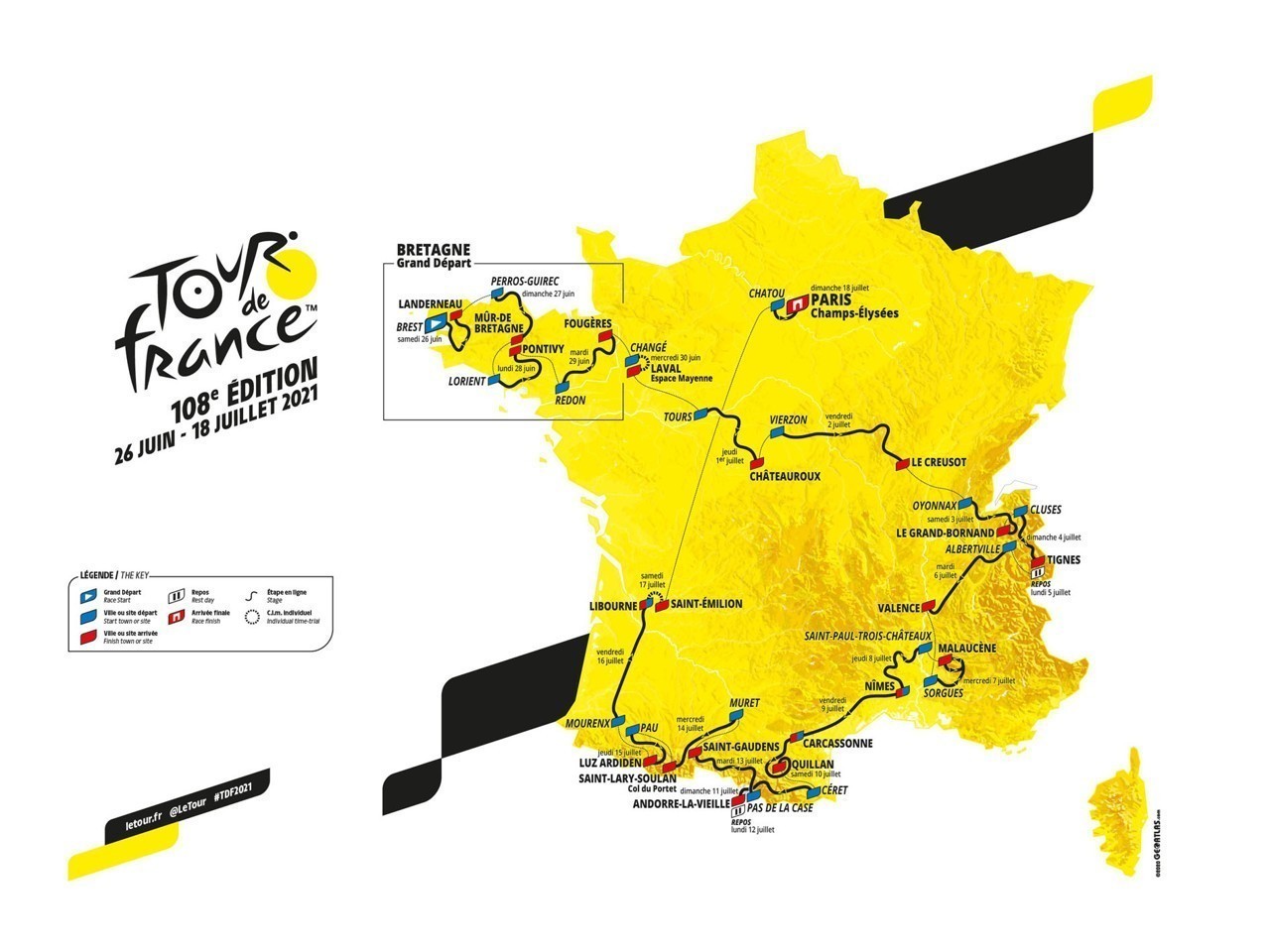 Carte Du Tour De France En Bretagne Bretagne Parcours Tour De France 2021 Carte Arrivée au Creusot Tour