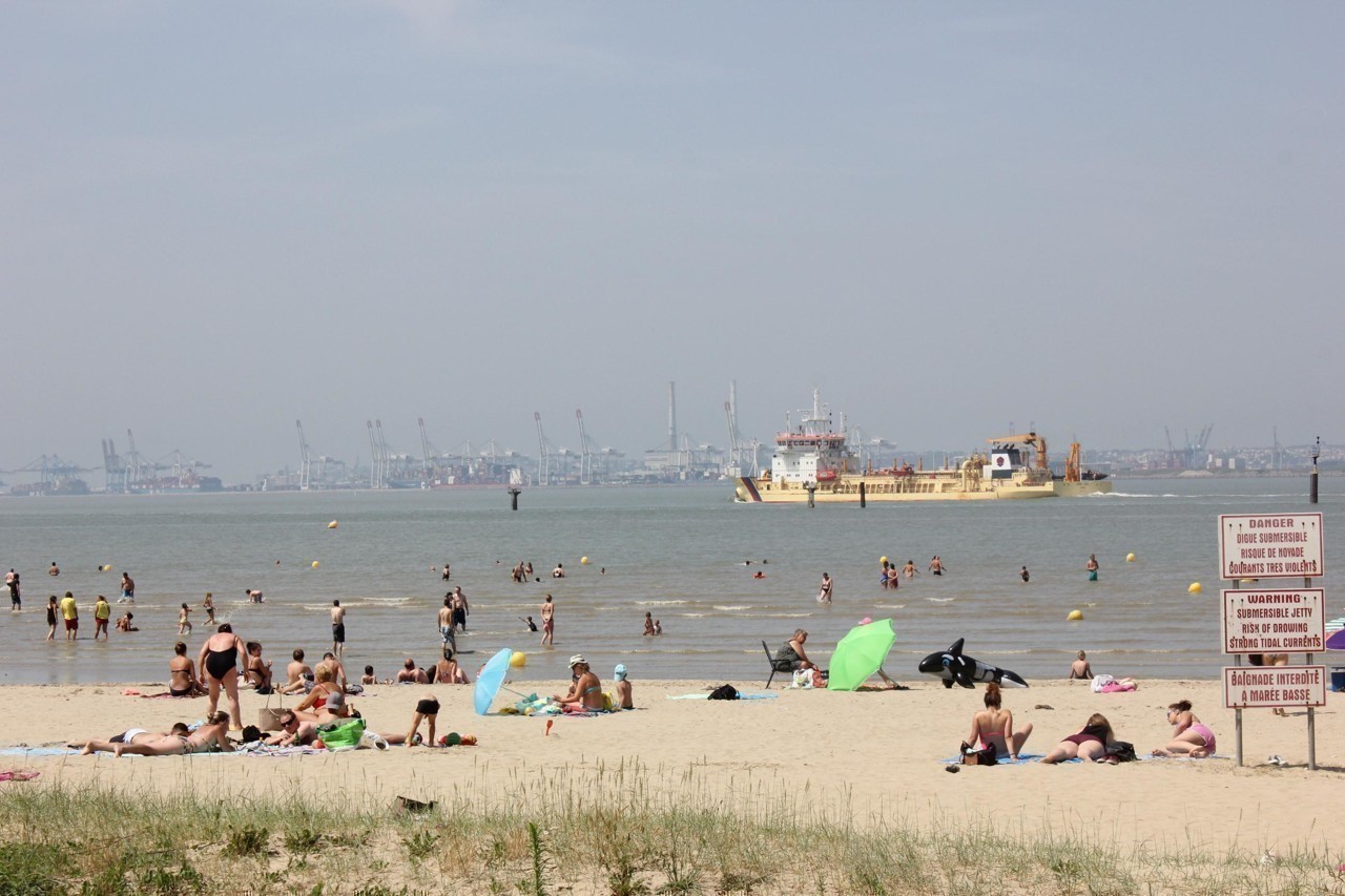 Honfleur Plage La Plage Vers Honfleur Bild Von Plage Du Butin