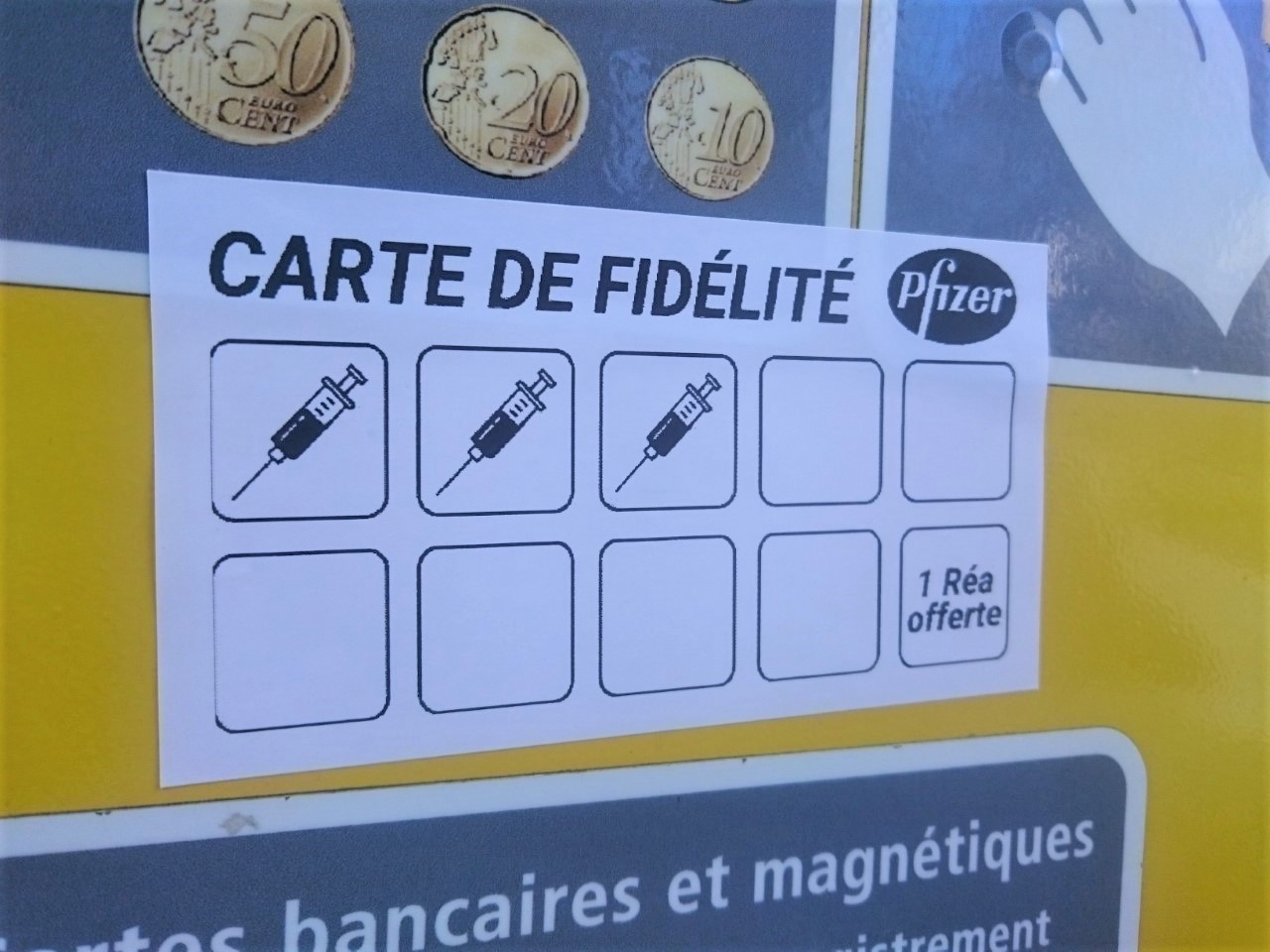Insolite. Des autocollants pour une carte de fidélité à la vaccination