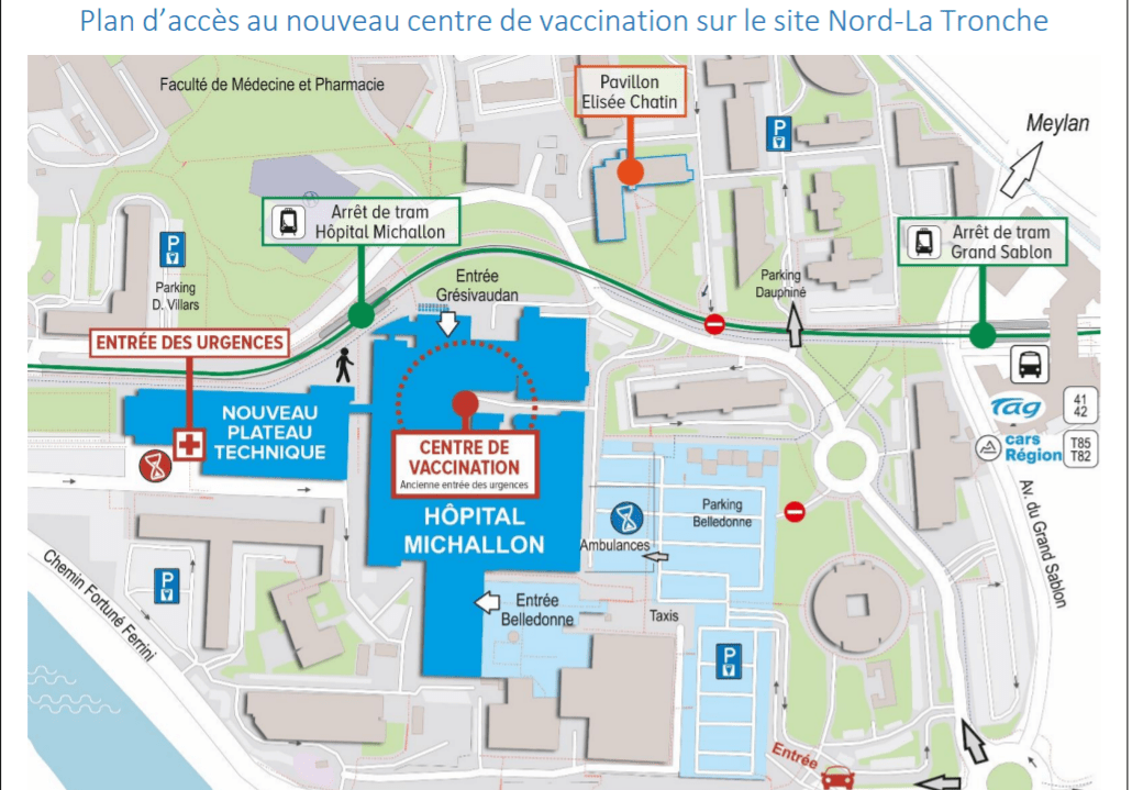 Le centre de vaccination du CHU de Grenoble déménage, voici les