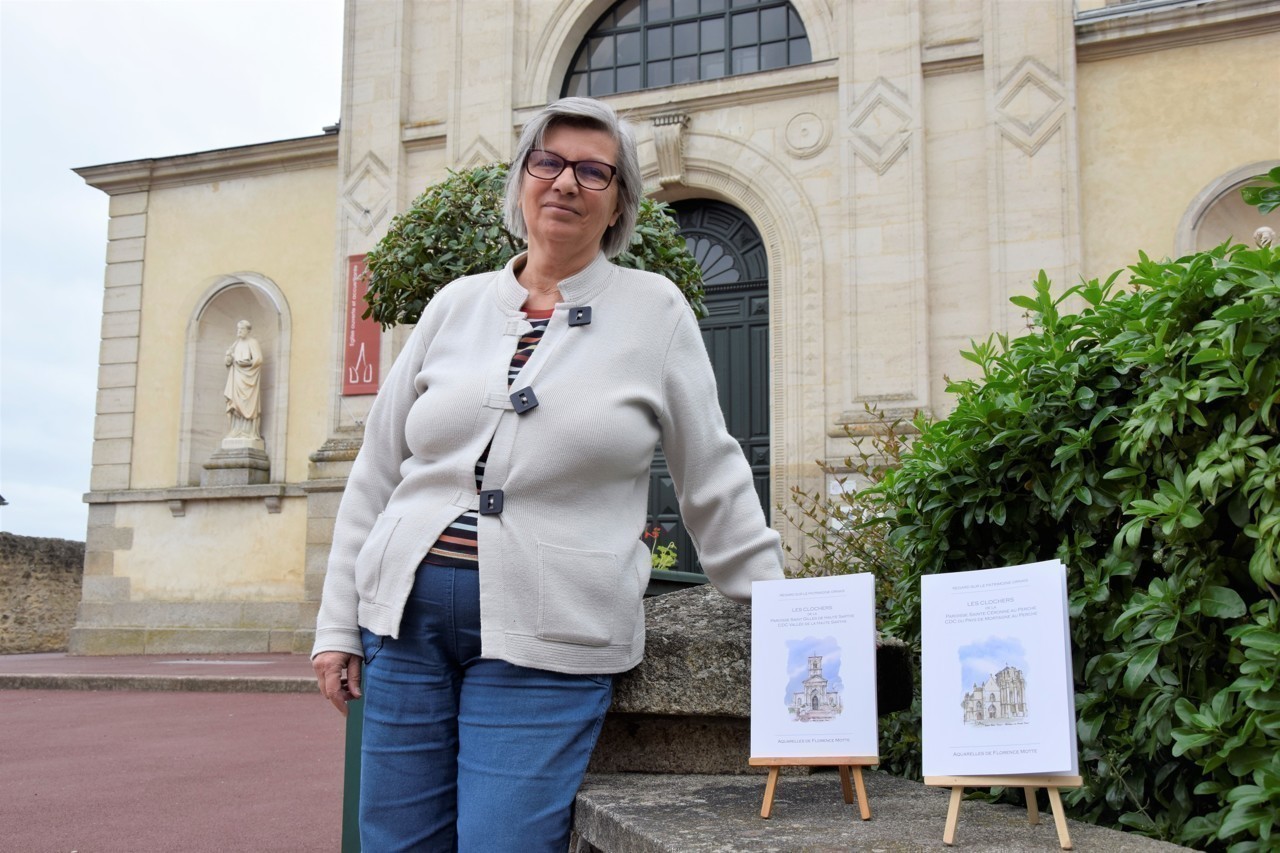 Florence Motte en dédicace pour son livre « Regard sur le patrimoine ornais » à MortagneauPerche