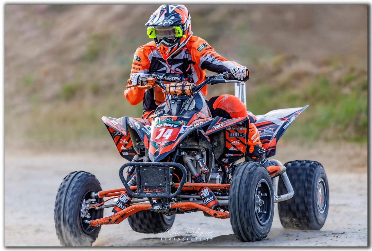 Les Andelys. Quad cross Baptiste Michel champion de France et de