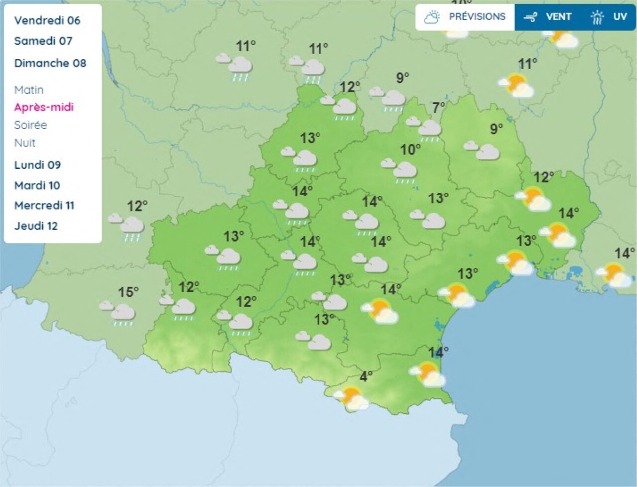 Pour ce weekend, Météo France prévoit du soleil avant l'arrivée de la