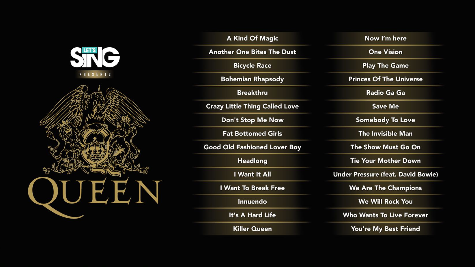 Let's Sing Queen dévoile sa playlist complète
