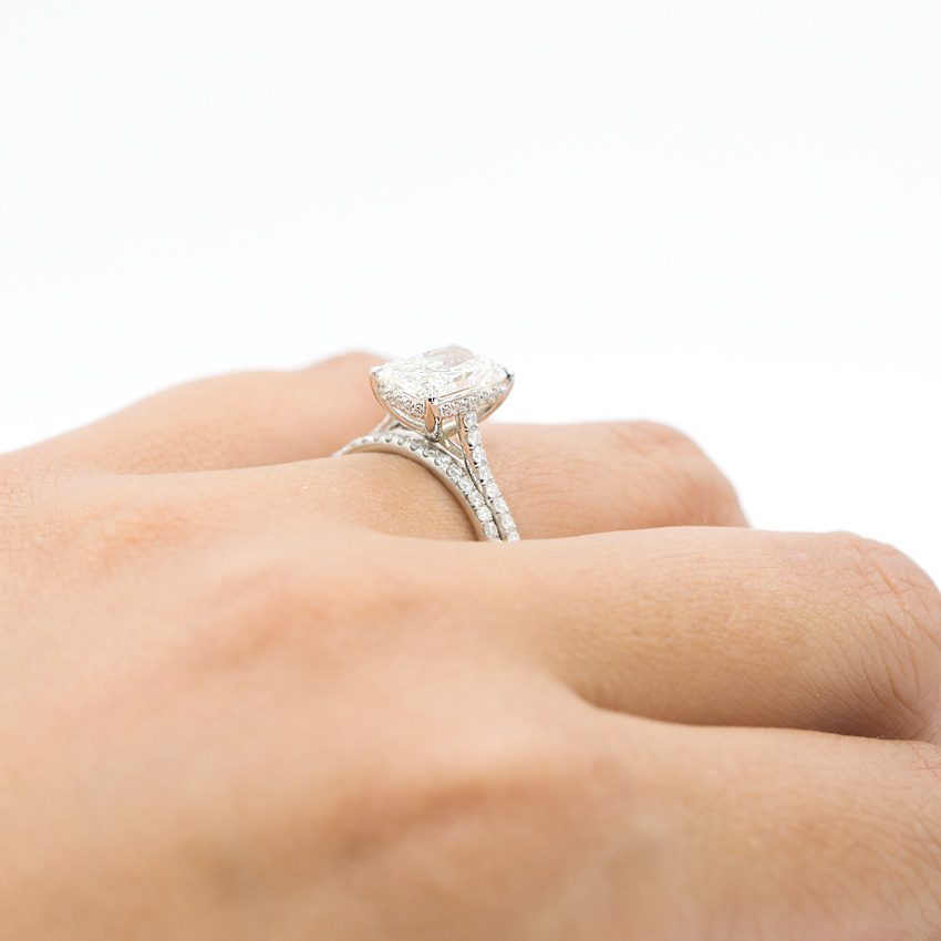 French Cut Basket Setting Diamonds 1/2 way Adiamor