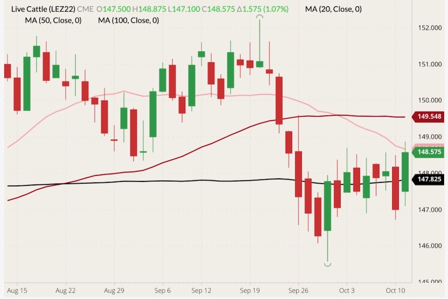 U.S. livestock Live cattle firm as packer margins turn negative