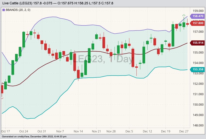 U.S. livestock CME live cattle futures ease, supplies in focus