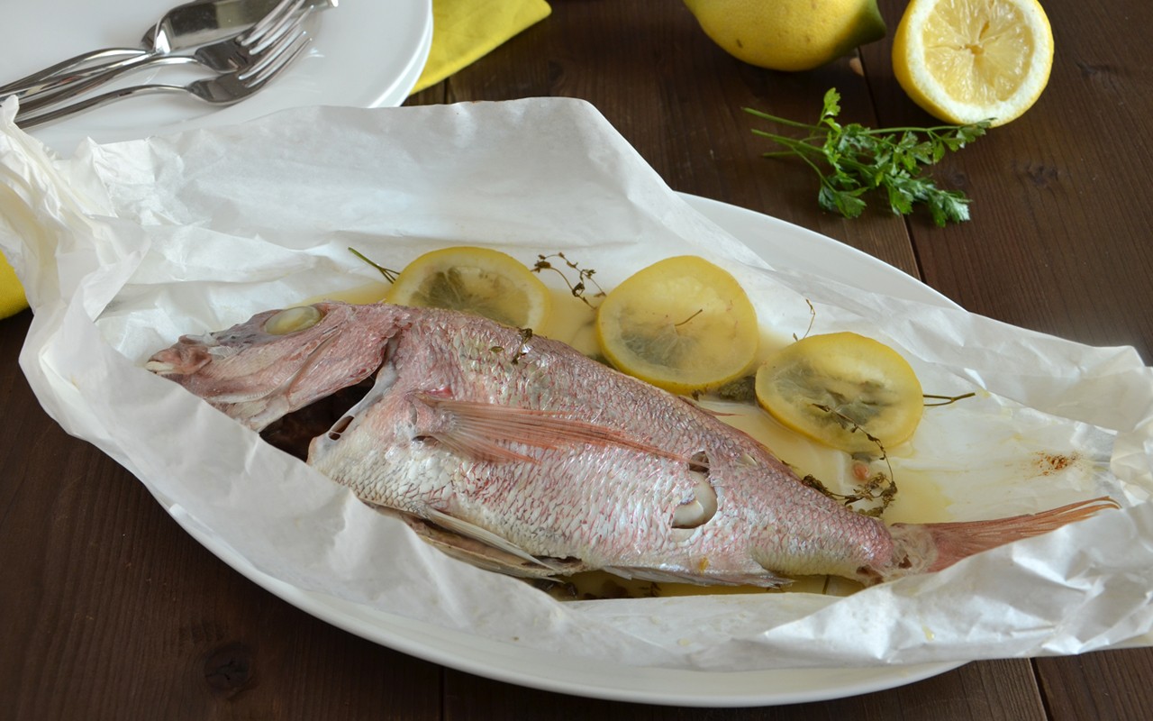 Ricetta Pagello al cartoccio Agrodolce