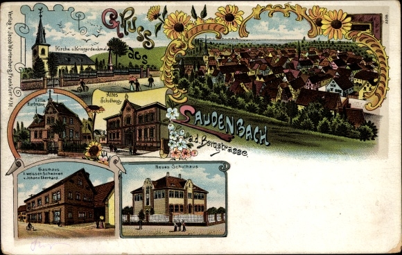 Litho Laudenbach Bergstrasse Villa Hartmann Gasthaus Z Akpool De