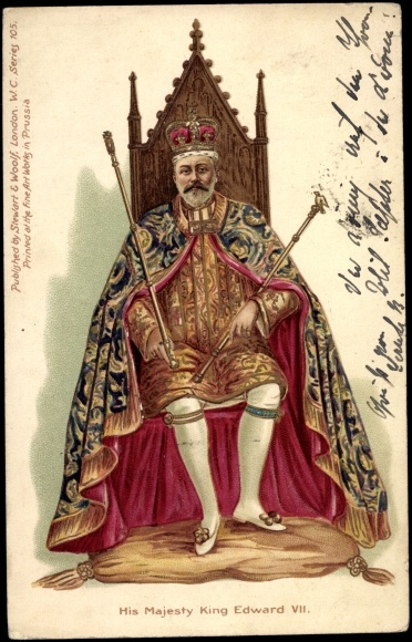 Prage Ansichtskarte Postkarte His Majesty King Edward Akpool De