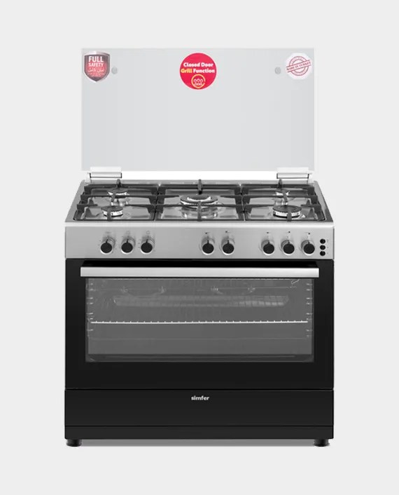 Buy Bosch HGV1E0U50M Series 2 Gas Range Cooker Stainless Steel in Qatar