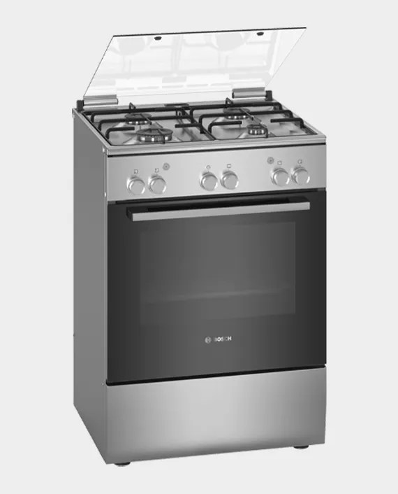 Buy Bosch HGV1E0U50M Series 2 Gas Range Cooker Stainless Steel in Qatar