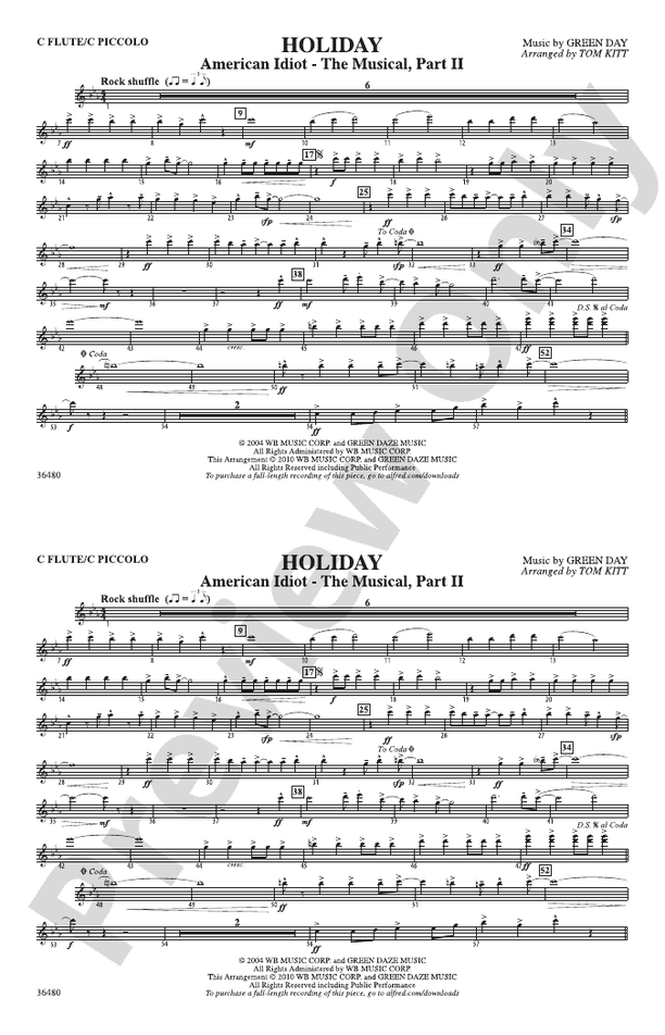 Holiday Flute Flute Part Digital Sheet Music Download