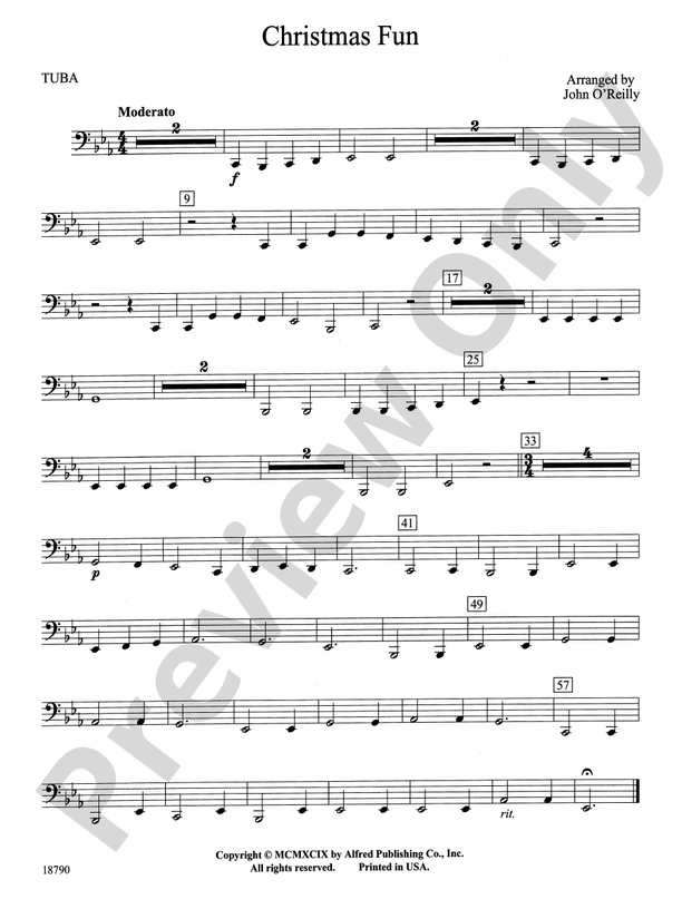 Christmas Fun Tuba Tuba Part Digital Sheet Music Download