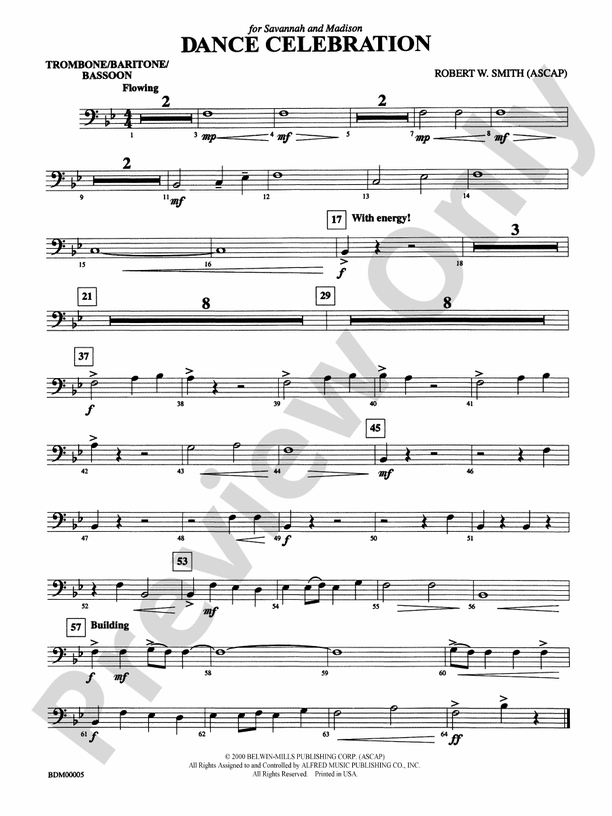 Dance Celebration 1st Trombone 1st Trombone Part Digital Sheet