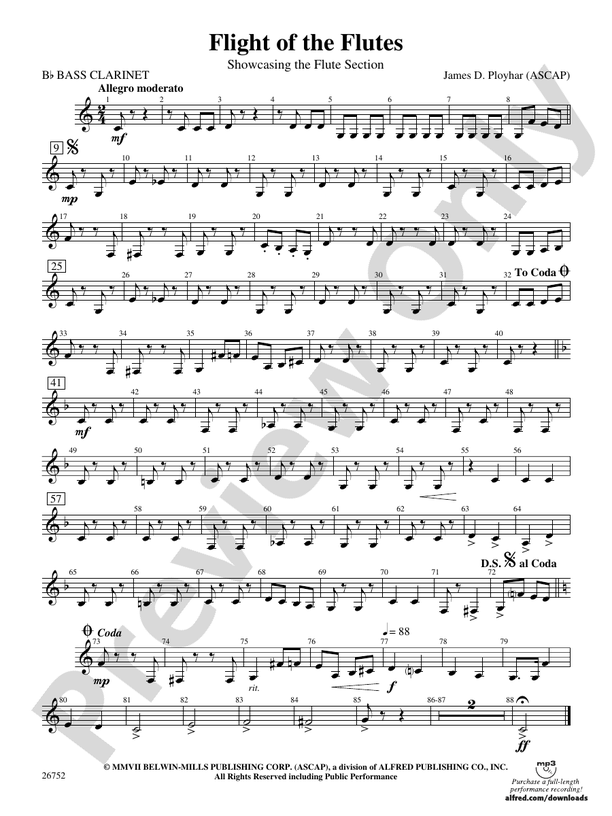 Flight of the Flutes (Showcasing the Flute Section) Bflat Bass