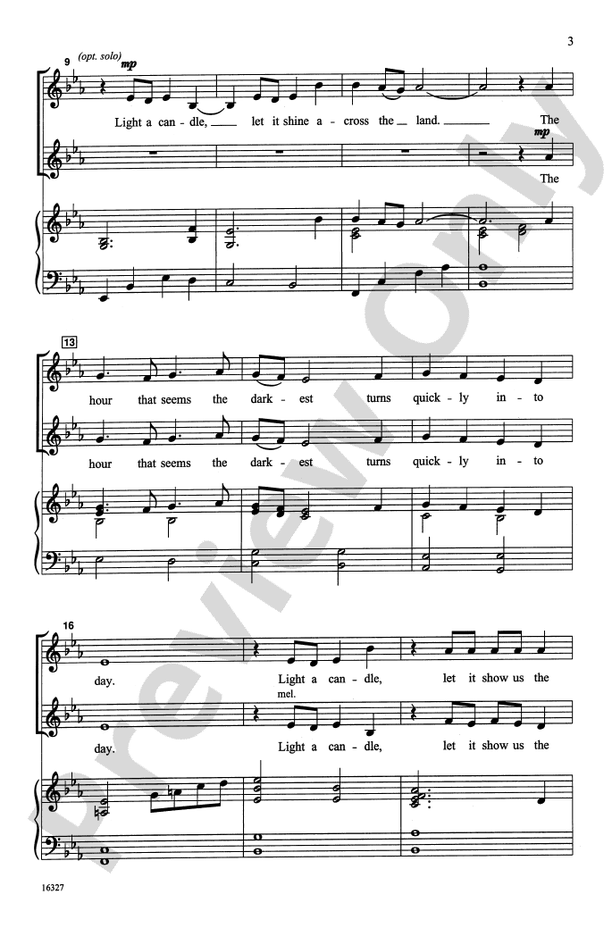 Light a Candle 2Part Choral Octavo Marta Keen Digital Sheet Music