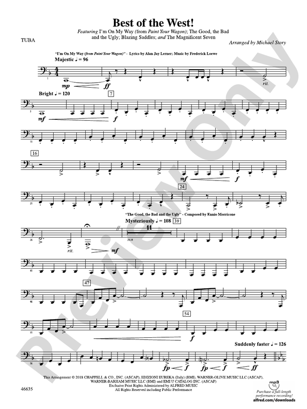 Best of the West! Tuba Tuba Part Digital Sheet Music Download