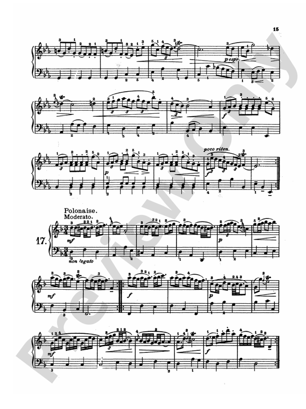 Bach Twenty Easy Pieces from the Anna Magdalena Notenbuch 17