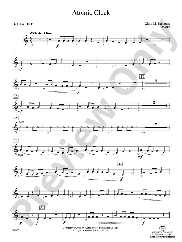 Atomic Clock 1st Bflat 1st Bflat Part Digital