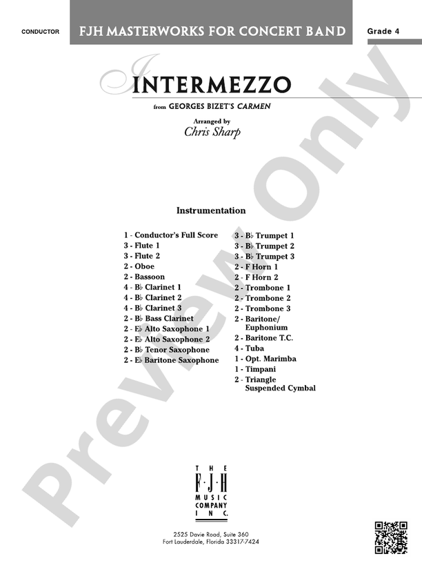 Intermezzo Bizet Digital Sheet Music Download