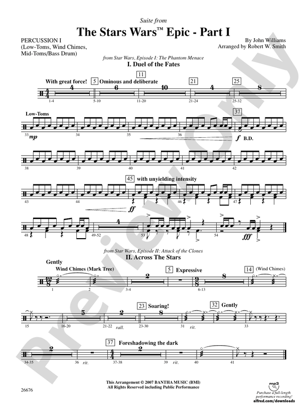 Suite from the Star Wars Epic Part I 1st Percussion 1st Percussion