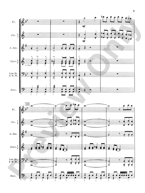 The Blue Rock (with optional Drum Set part) Concert Band Conductor