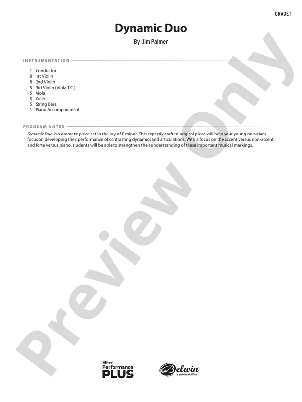 Dynamic Duo Score String Orchestra Score Digital Sheet Music Download(07)