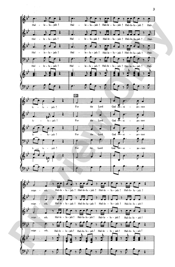 Hallelujah Chorus SATB Choral Octavo Frideric Handel Digital Sheet Music Download