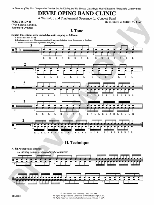 Developing Band Clinic (A WarmUp and Fundamental Sequence for Concert