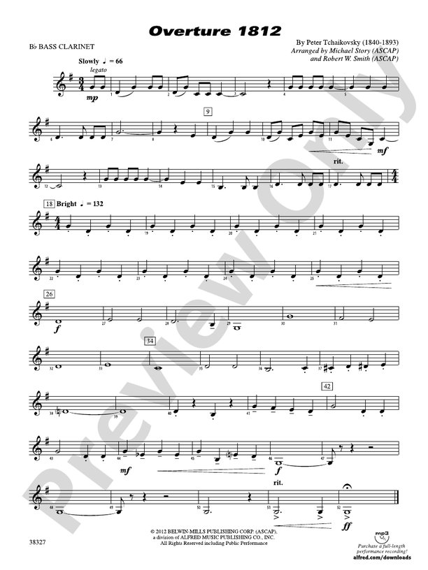 Overture 1812 Bflat Bass Bflat Bass Part